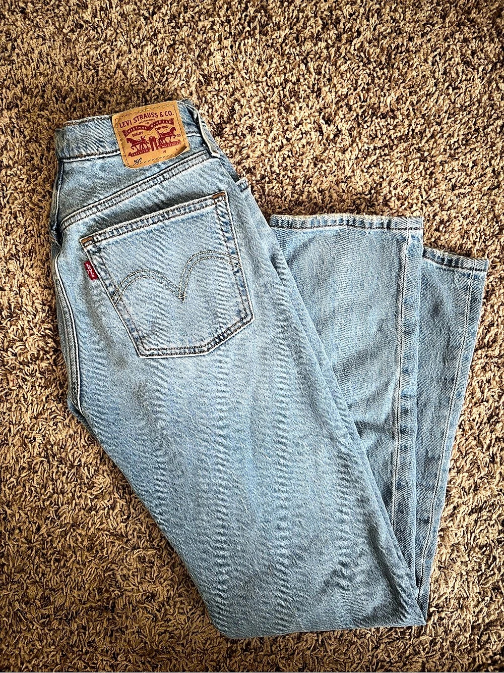 Levi's 501 Original Fit Women's Jeans Original Fit Straight Leg Jeans Blue Waist